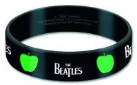 Náramek silikonový - Beatles/logo - jablko/černý
