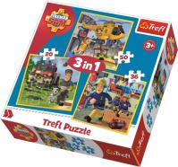 Puzzle Požárník Sam 3v1 (20,36,50 dílků)