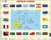 Puzzle MAXI - Mapa Austrálie a Oceánie + vlajky(35 dílků)