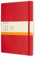 Moleskine: Zápisník měkký linkovaný červený XL