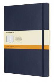 Moleskine: Zápisník měkký linkovaný modrý XL