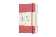 Moleskine: Diář 2019 denní tvrdý růžový L