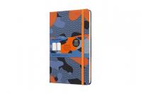 Moleskine: Blend zápisník linkovaný Camouflage oranžový L