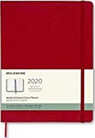 Moleskine: Plánovací zápisník 2020 tvrdý červený XL
