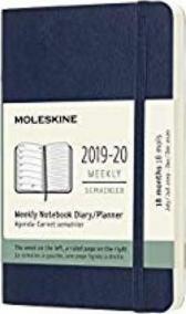 Moleskine: Plánovací zápisník 2019-2020 měkký modrý S