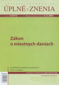 UZZ 5/2012 Zákon o miestnych daniach