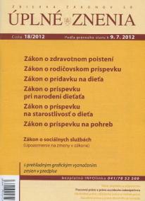 UZZ 18/2012 Zákon o zdravotnom poistení