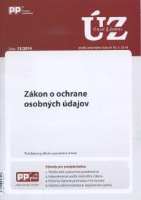 UZZ 13/2014 Zákon o ochrane osobných údajov