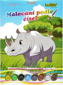 Malování podle čísel - Nosorožec