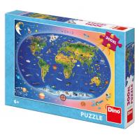 Mapa The World (dětská): puzzle 300XL dílků