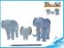 Nejmenší slon na světě - postavičky máma, táta, Bedříšek 7,5-14cm v sáčku