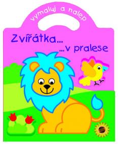 Zvířátka v pralese - vymaluj a nalep
