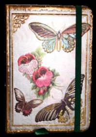 Zápisník s gumičkou 95x140 mm motýli