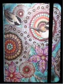 Zápisník s gumičkou 130x180 mm barevný s ptáčky a květy
