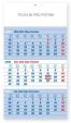Štandard modrý 3mesačný - nástenný kalendár 2016