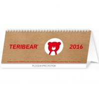 Kalendář stolní 2016 - Teribear plánovací, 2016, 30 x 12,5 cm