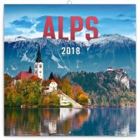 Kalendář poznámkový 2018 - Alpy, 30 x 30 cm