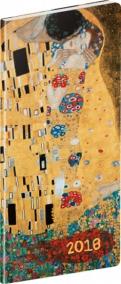 Diář 2018 - Klimt - kapesní/plánovací měsíční, 8 x 18 cm