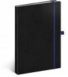 Notes - Vivella Classic černý/modrý, linkovaný, 15 x 21 cm