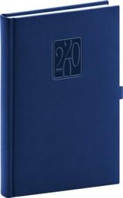Denní diář Vivella Classic 2020, modrý, 15 × 21 cm