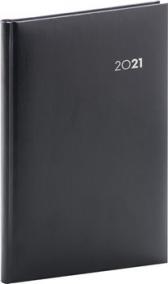 Týdenní diář Balacron 2021, černý, 15 × 21 cm