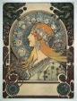 Pohled Alfons Mucha – Zodiac, krátký