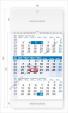 Kalendář nástěnný 2017 - Tříměsíční modrý s laší