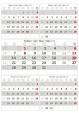 Kalendář nástěnný 2018 - 5měsíční/šedý s jmenným kalendáriem