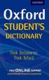 Oxford Student´s Dictionary