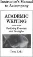 Academic Writing: Instructor´s Manual