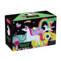 Glow in Dark Puzzle: Unicorns/Zářící puzzle. Jednorožci (100 dílků)