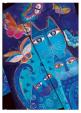 Blue Cats - Butterflies midi lined
