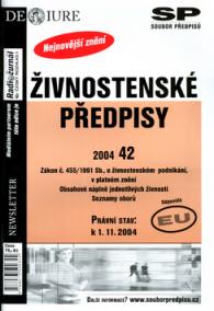 Živnostenské předpisy v platném znění k 1.11.2004