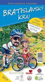 Bratislavský kraj - ručne maľovaná cyklomapa 2019