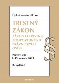 Trestný zákon, Zákon o trestnej zodpovednosti právnických osôb. Úzz, právny stav k 15. marcu 2019