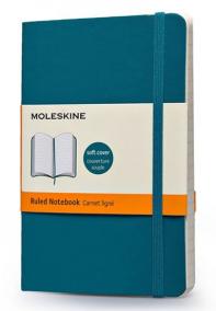 Moleskine: Zápisník měkký linkovaný modrozelený S