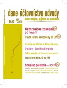 Dane, účtovníctvo, odvody 9-2019